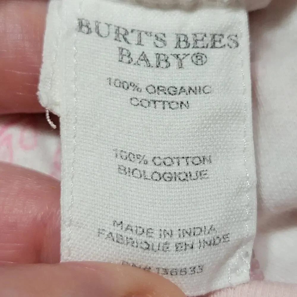 Burt's Bees Baby Beekeeper Infant Pink Floral Nap Sack - Size Medium (6-12m)